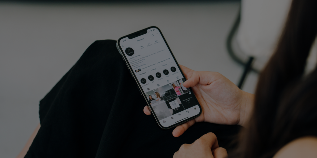 Business owner creating organic social media content