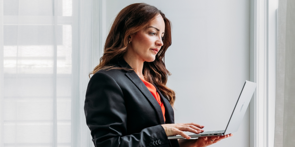 Business owner creating authentic social media content